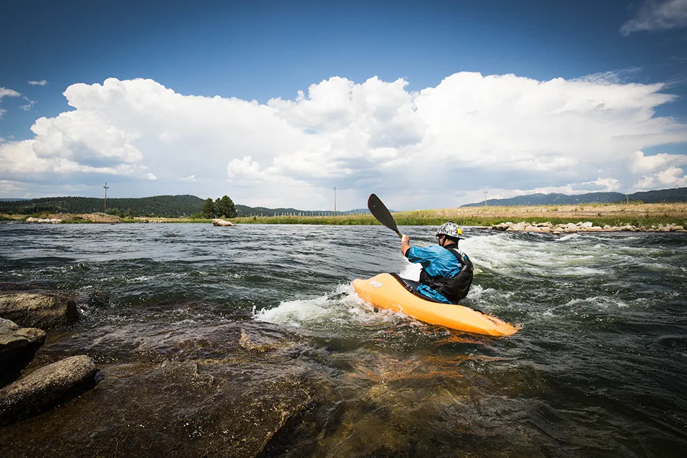 Kayaker on river