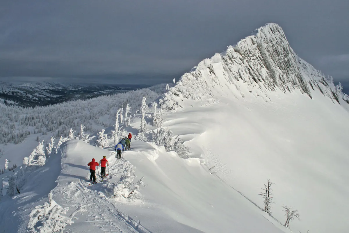 Skiers on Brundage